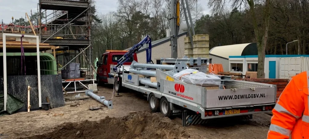 stalen geraamte voor wildwaterbaan project technics