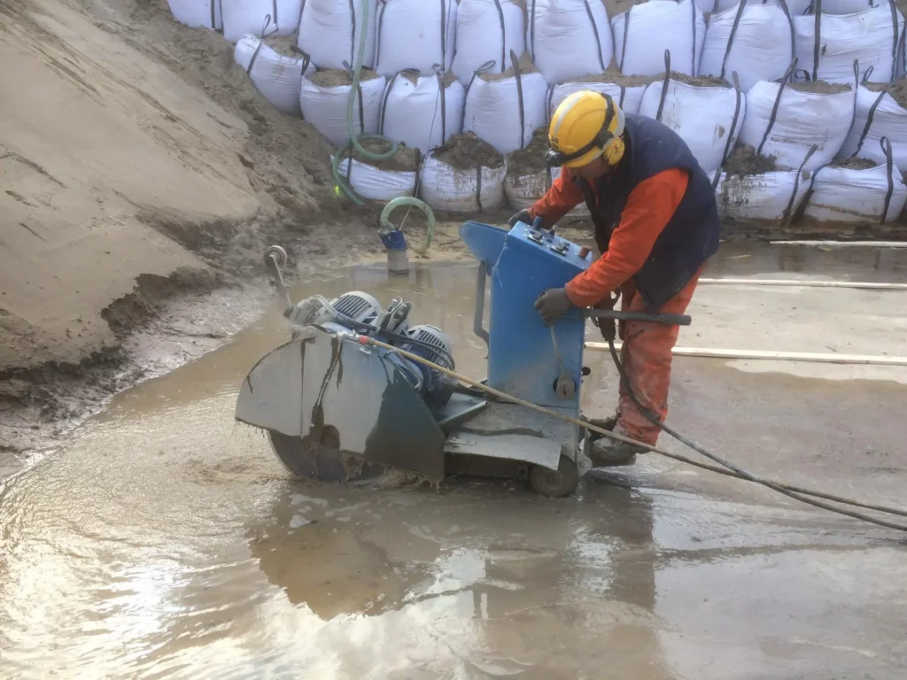 Betonzagen en asfaltzagen de wilde